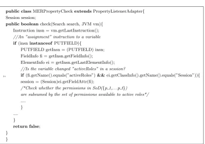 Figure 3.3: Example Listener for Constraint Enforcement