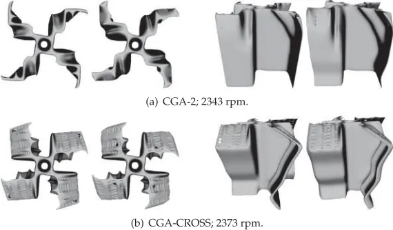 Figure 11: Array rotational speed-based evolution. Fittest array pairs.