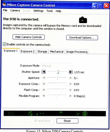 Figure 15. Nikon D50 Camera Controls