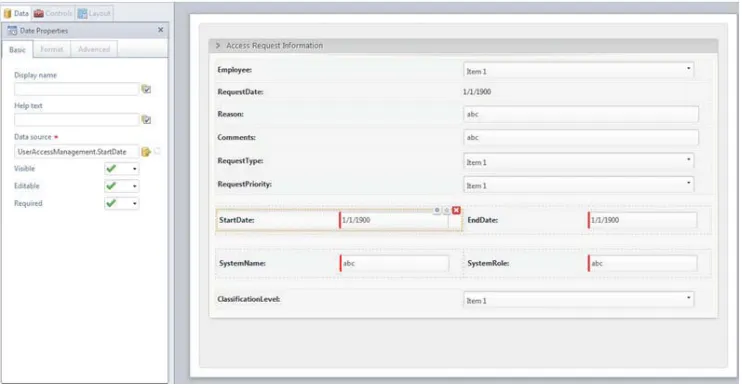 Figure 4: User interface for the Enter Permission Request activity.  