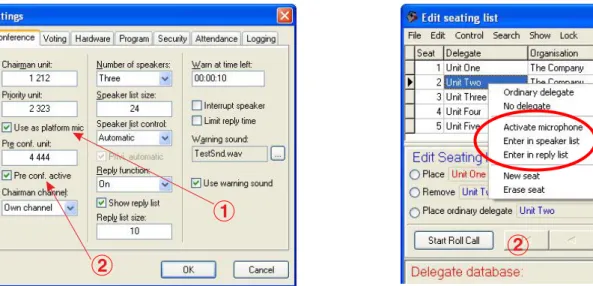Fig. 17: Remote activation of microphones