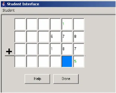 Figure 3: Student Interface displaying first two student actions 