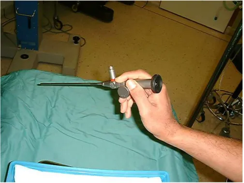 Figure 1An operating Storz Hopkins II auto-clavable microendoscope capable of magnifications 0–150×An operating Storz Hopkins II auto-clavable microendoscope capable of magnifications 0–150×