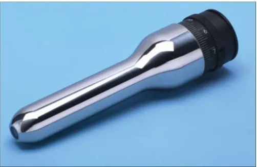 Figure 2An auto-clavable "Cy-scope" microendoscope (P.W. Allen), allowing magnifications of 0–1000× in situAn auto-clavable "Cy-scope" microendoscope (P.W