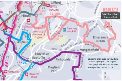 Table 3 Bus routes serving Gt Fishponds, Bristol 