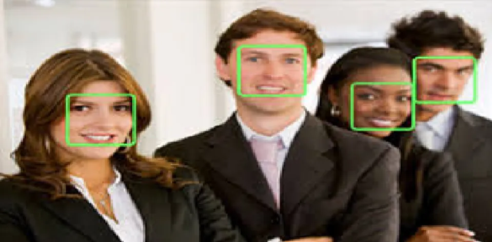 Figure 2.5: An example of Robust Real-Time Face Detection, from (Fac, 2015)