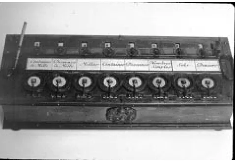 Figure 1-1    Pascal’s calculating machine (Reproduced from an IBM Archives photograph.)