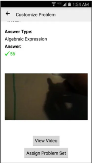 Figure 6 Problem display with video hint