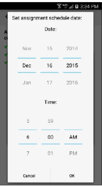 Figure 8 Date and time value spinners