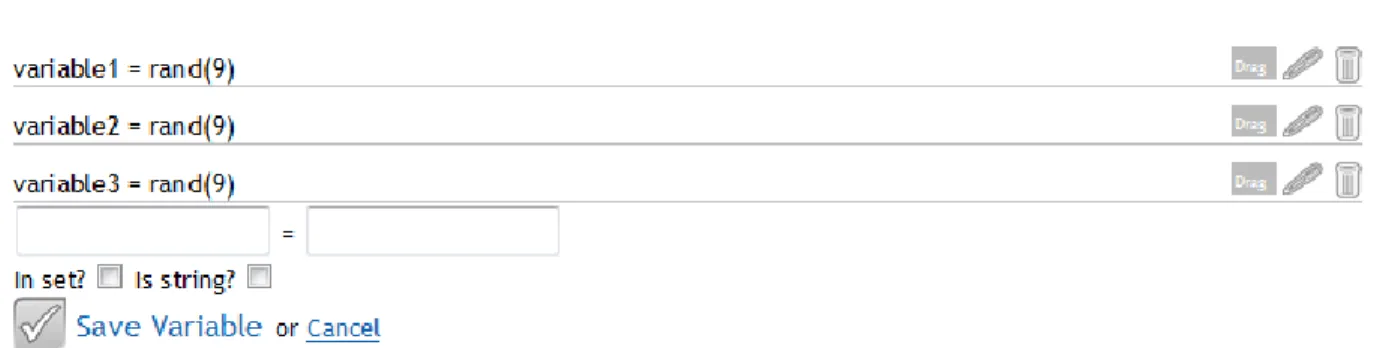 Figure 2.1 Randomized Variables 