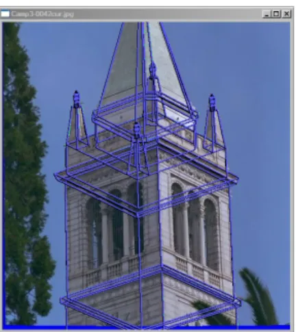Figure 5: The reconstructed model is projected into the original photograph