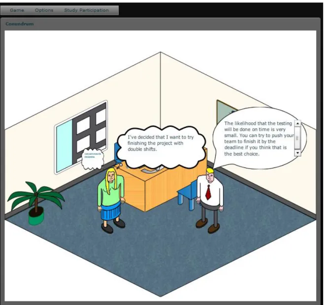 Figure 2 - Pivotal Choice with One Thought Bubble Expanded and One Hidden 