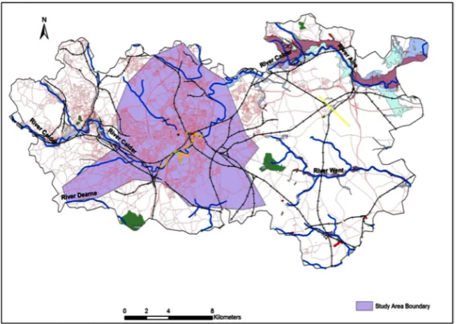 Figure 2: Location of the study area in Wakefield.
