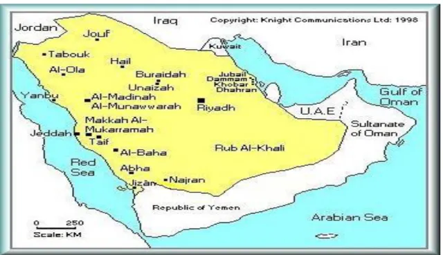 Figure 4.1: Map of the Kingdom of Saudi Arabia 