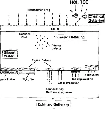 FIGURE 4: The various forms of gettering [6].
