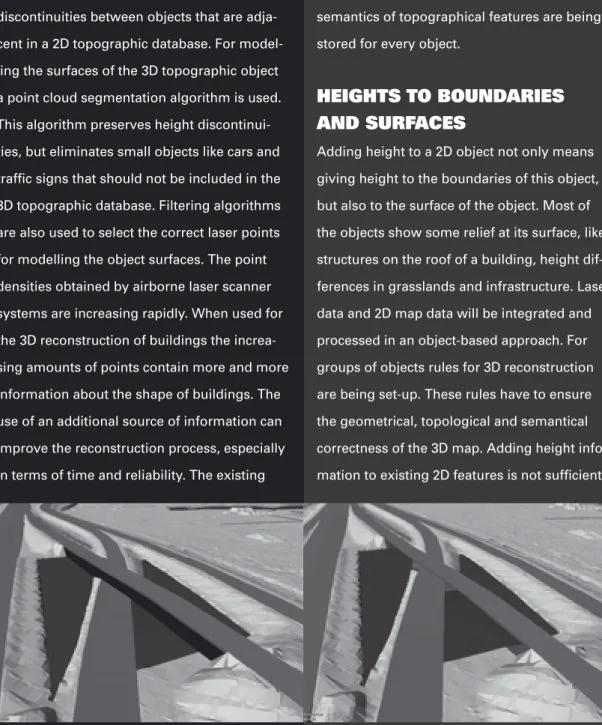 Figure 2: Reconstruction of interchange without (left) and with (right) additional polygons.