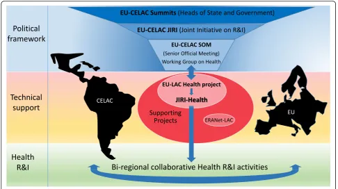 Fig. 1 Framework of EU-LAC Research and Innovation collaboration (focus on health R&I)