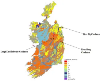 Figure 1. Study Catchments. 