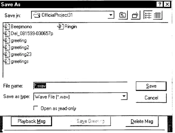 Figure 4.1 1. Record Greeting Message