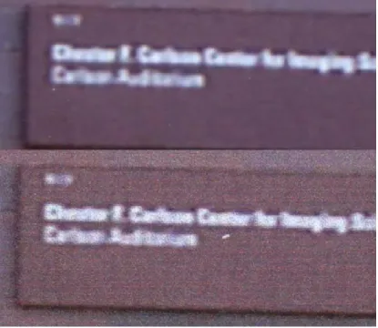 Figure 12: DC120 text enlargements (dye-sub on top, inkjet on bottom)  