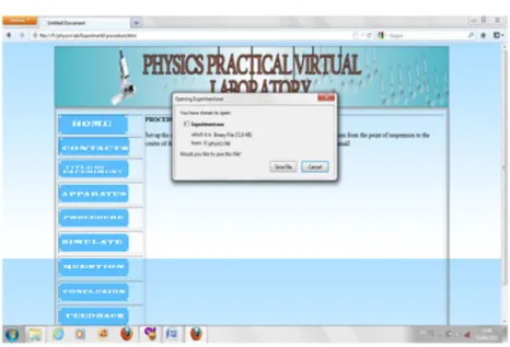 Fig. 5: The program compilation page showing of the simulation environment. 