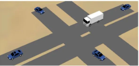 Figure 9. Visualisation of crossroad in Google Earth.