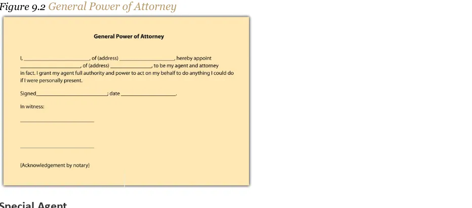 Figure 9.2 General Power of Attorney 