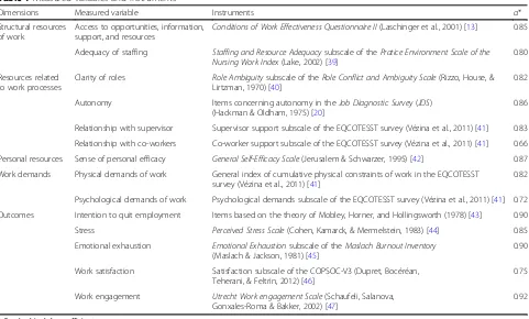 Fig. 1 Conceptual model of nurses’ workplace experience adapted from Bakker and Demerouti’s (2007) Job Demands-Resources model