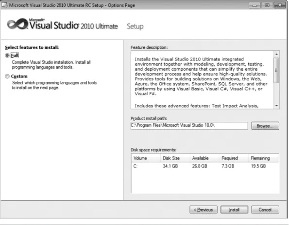 Figure 1-4   Setup Customization window