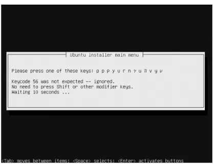 Figure 1-5. Based on the keys that you pressed, the installation program will quickly detect the proper keyboard layout.