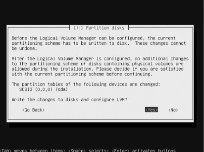 Figure 1-13. Before the logical volumes can be created, some traditional partition setup has to be written to disk.