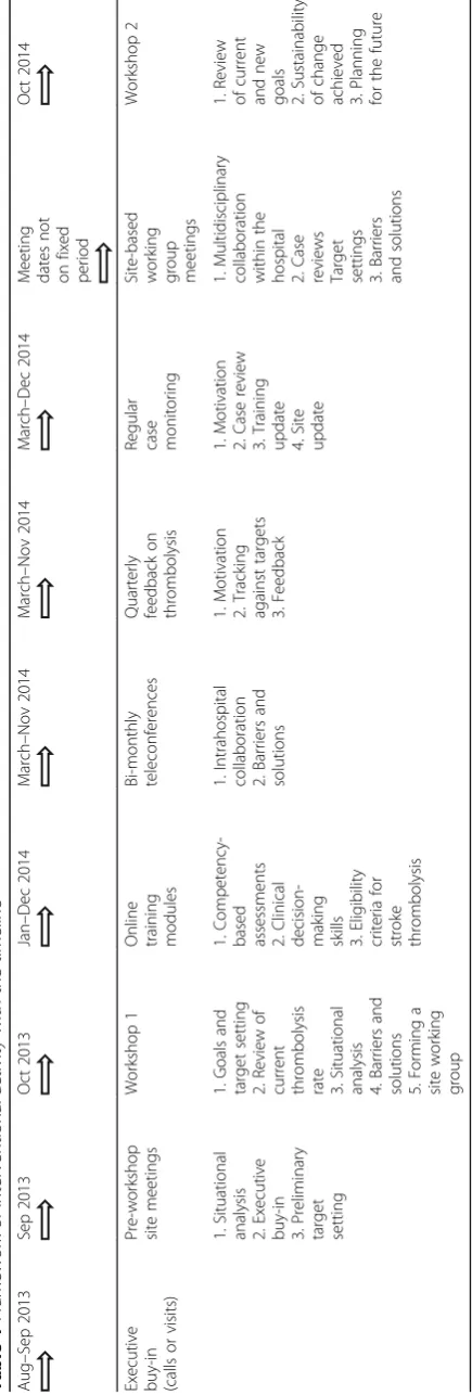 Table 1 Framework of interventional activity with the timeline