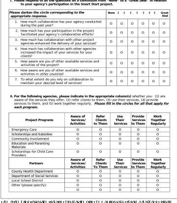 Figure 2. Descriptive Collaboration Survey Prototype