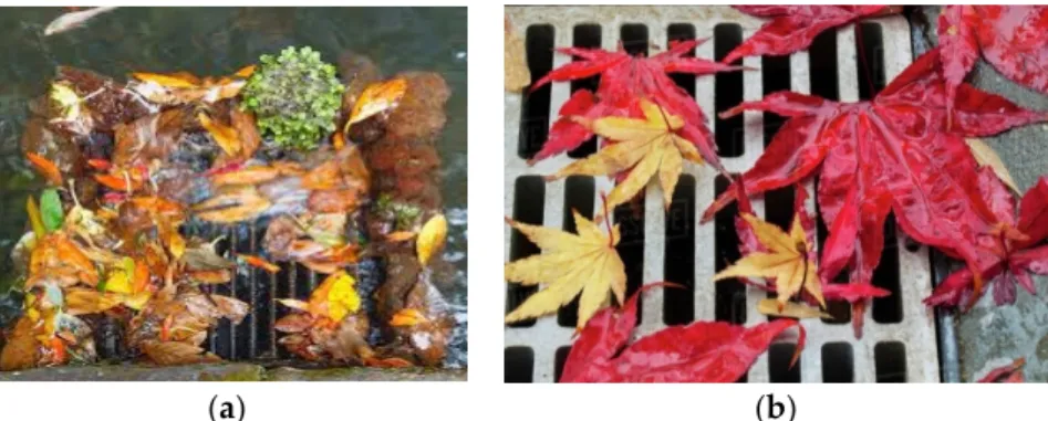 Figure 7. (a,b). Leave Coverage within the image, indicating the same coverage, but with a different count of objects.