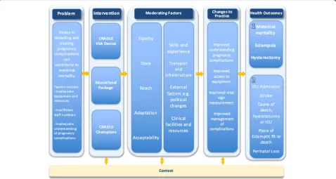 Fig. 1 Logic model for the CRADLE intervention
