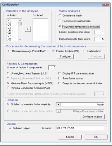 Figure 3. FACTOR’s Main window and Read Data window. 