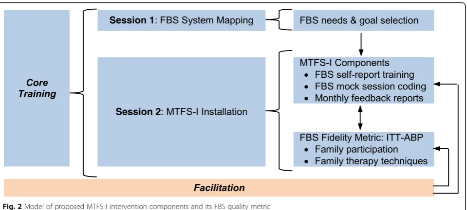 Fig. 2 Model of proposed MTFS-I intervention components and its FBS quality metric