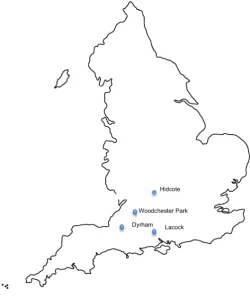 Figure 1.1 Map of four fieldwork sites 