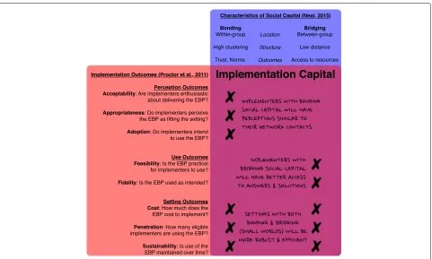 Fig. 1 Types of social capital and their link to implementation outcomes