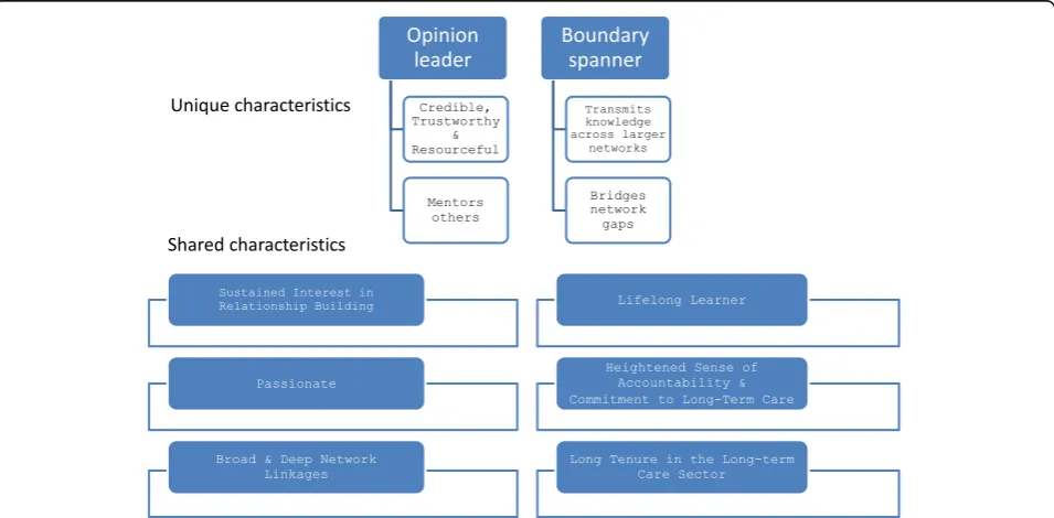 Fig. 2 Opinion leader and boundary spanner characteristics