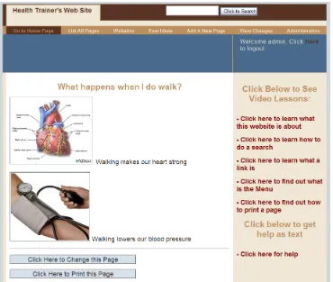 Figure 4.6 - A topic of the Health Trainers’ wiki in view mode. 