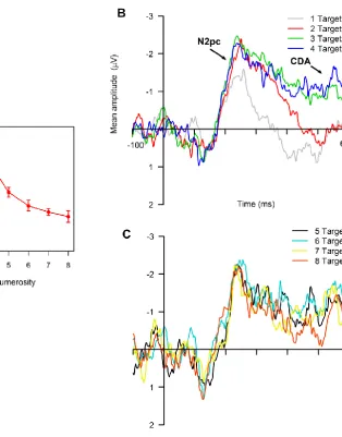 Figure 2.5 Behavioral and ERP results Experiment 2