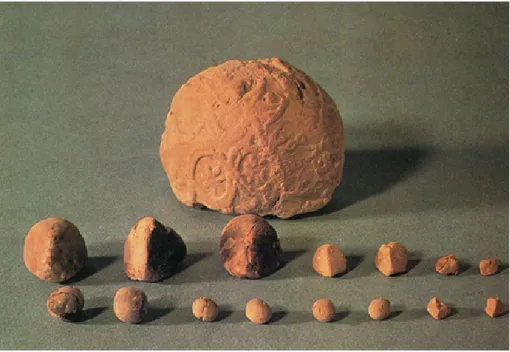 Figure 1.9: Clay tokens with an envelope