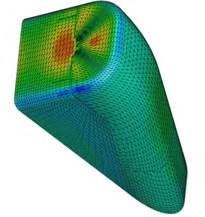 Figure 9 shows an example of axial force extraction on a forward-facing camera on the aft portion of the core, which is visible in Fig