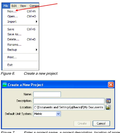 Figure 6.   Create a new project. 