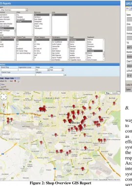 Figure 2: Shop Overview GIS Report 
