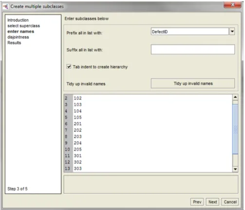 Figure 13. Editor Create Multiple Subclasses.