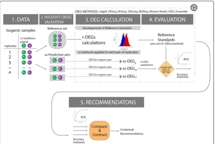 Fig. 1 Evaluation strategy of methods designed for transcriptome analysis in paired single subject samples