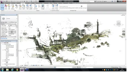Fig. 5. Raw scan data incorporated within the REVIT BIM environment. 