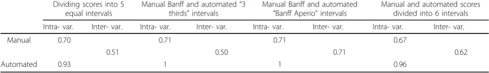 Table 1 Inter- and intraobserver‘s variability for non-glomerular area scores